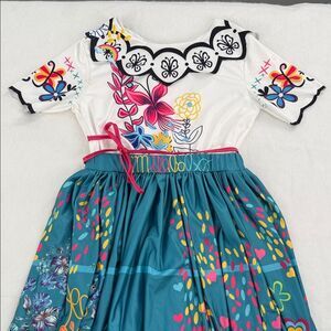 Mirabel Encanto Costume Girls 150 (12) Dress Movie Halloween Dress Up Unbranded